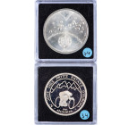 MONEDAS EXTRANJERAS. Lote de 2 monedas: Portugal (8 euros, 2004, KM-750b) y Andorra (1991 KM-67). SC.