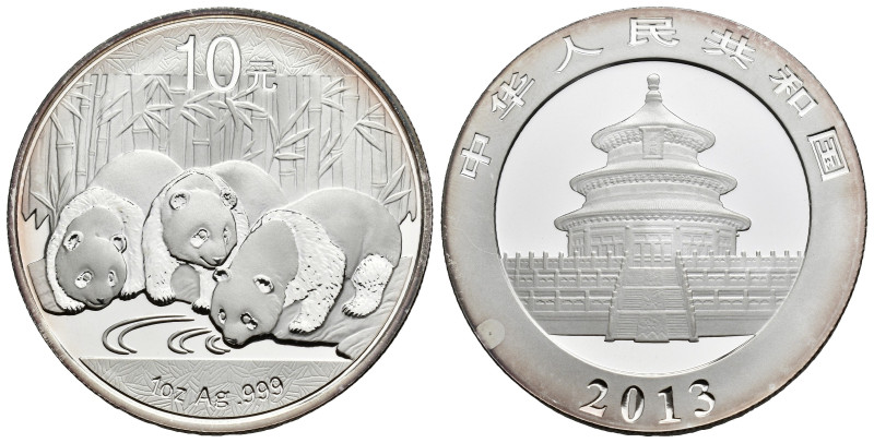 MONEDAS EXTRANJERAS. CHINA. 10 yuan. 2013. AR 30,91 g. 40,04 mm. Prueba.