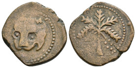 MONEDAS EXTRANJERAS. ITALIA-ESTADOS ITALIANOS. SICILIA. Guillermo II. Follaro (1166-1187). AE 10,17 g. 24,9 mm. MBC-.