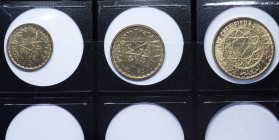MONEDAS EXTRANJERAS. MARRUECOS. Mohamed V. Lote de 3 piezas 1371 H.: 10, 20 y 50 francos. SC.