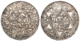 MONEDAS EXTRANJERAS. MARRUECOS. Abd al-Aziz. 10 dírhams. Londres. 1320 H. AR 24,95 g. 37,4 mm. Y-22.1. MBC+.
