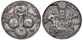 MONEDAS EXTRANJERAS. MÉXICO. Medalla Campeonato Mundial de Fútbol. 1970. AR 53,8 g. MBC+.
