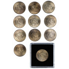 MONEDAS EXTRANJERAS. MÉXICO. Lote de 11 monedas de 1/4 de onza. 1992. EBC/SC.