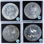MONEDAS EXTRANJERAS. PANAMÁ. Lote de 4 balboas (1931, 1947, 1979 y 2004). De MBC+ a SC.