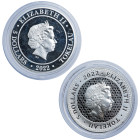 MONEDAS EXTRANJERAS. TOKELAU. Lote de 2 monedas 1 onza AR. 2022. Prueba.