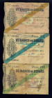 BILLETES ESPAÑOLES. Lote de 6 billetes. Banco de España en Bilbao. 5 noviembre 1936. 5, 10, 25, 50 y 100 pts. ED-C 31-35, y 100 pts. Septiembre 1937, ...