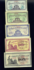 BILLETES ESPAÑOLES. Lote de 5 billetes. Consejo de Asturias y León, 1937: 25, 40 y 50 cts. Y 1 y 2 pts. ED-C 45-49. 2 SC, los demás MBC.