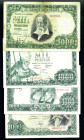 BILLETES ESPAÑOLES. Lote de 4 billetes de 1000 pts.: 31 de diciembre 1951, ED D-64; 29 de noviembre 1957, ED-D 70A; 19 de noviembre 1965, ED-D 72a y 1...