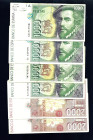 BILLETES ESPAÑOLES. Lote de 12 billetes Juan Carlos I: 1000 pts. (4), 2000 pts. (3), 5000 pts. (1) y 10000 (4). 9 MBC/EBC y 3 SC.