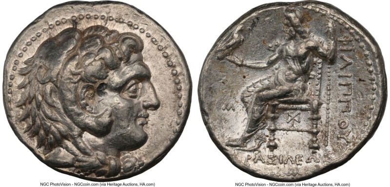 MACEDONIAN KINGDOM. Philip III Arrhidaeus (323-317 BC). AR tetradrachm (26mm, 17...