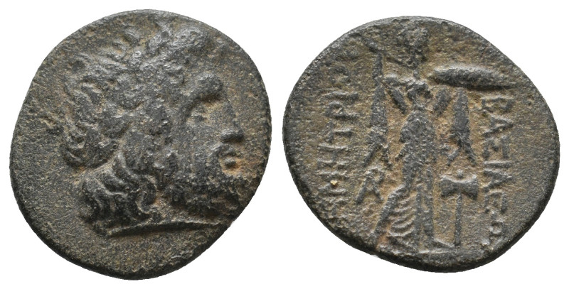 KINGS OF MACEDON. Demetrios I Poliorketes (306-283 BC). Ae.
3.69 Gr. 19.6 mm.