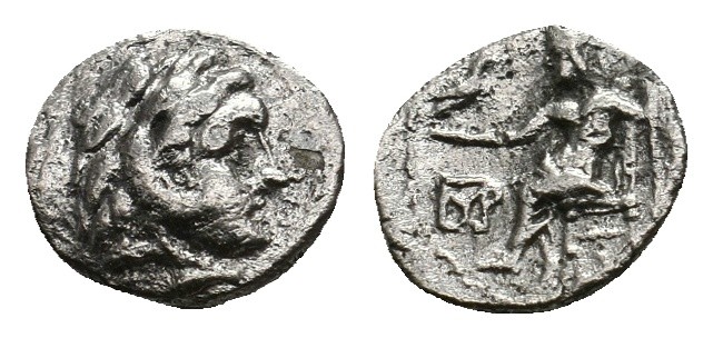 KINGS OF MACEDON. Alexander III 'the Great' (336-323 BC). Obol.
0.57  Gr.   9.2...