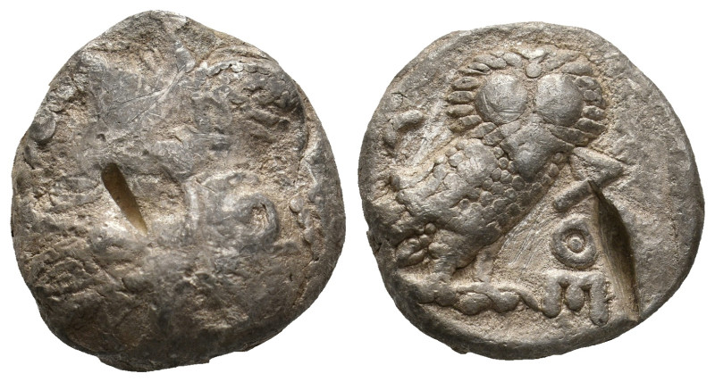 ATTICA. Athens. Tetradrachm (Circa 460-454 BC).
17.3 Gr. 22.2 mm.