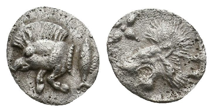 MYSIA. Kyzikos. Hemiobol (Circa 450-400 BC).
0.35 Gr. 10 mm.