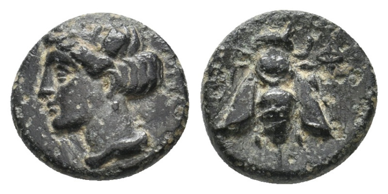 IONIA. Ephesos. Ae (Circa 375-325 BC).
1.36 Gr. 11.2 mm.