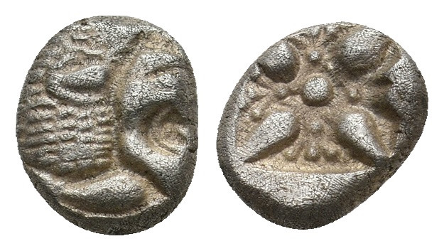 IONIA. Miletos. Obol (6th-5th century BC).
1.01 Gr. 8.8 mm.