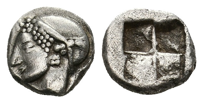 IONIA. Phokaia. Diobol (Circa 521-478 BC).
1.27 Gr. 9.6 mm.