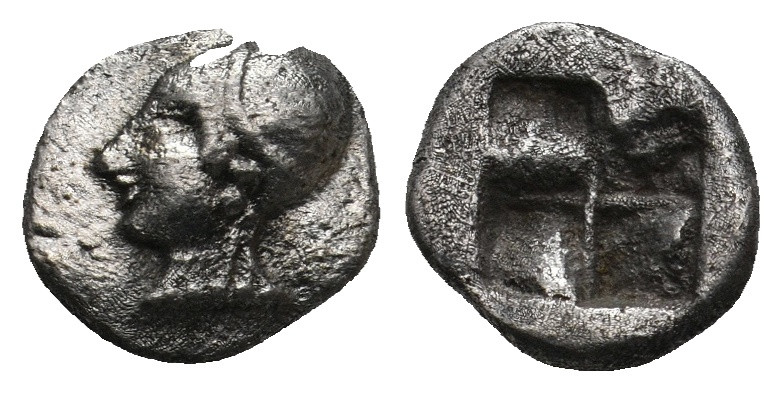 IONIA. Phokaia. Diobol (Circa 521-478 BC).
1.4 Gr. 10.3 mm.