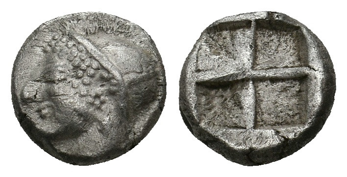 IONIA. Phokaia. Diobol (Circa 521-478 BC).
1.3 Gr. 9.2 mm.