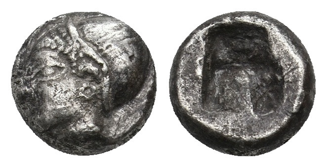 IONIA. Phokaia. Diobol (Circa 521-478 BC).
1.21 Gr. 8.3 mm.