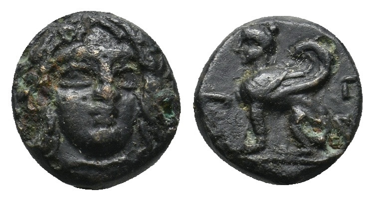 CARIA. Kaunos. Ae (Circa 386-300 BC). Ae.
1.2 Gr. 8 mm.