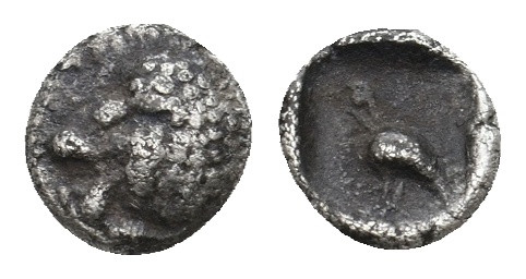 CARIA. Mylasa. Tetartemorion (Circa 420-390 BC).
0.24 Gr. 6.1 mm.