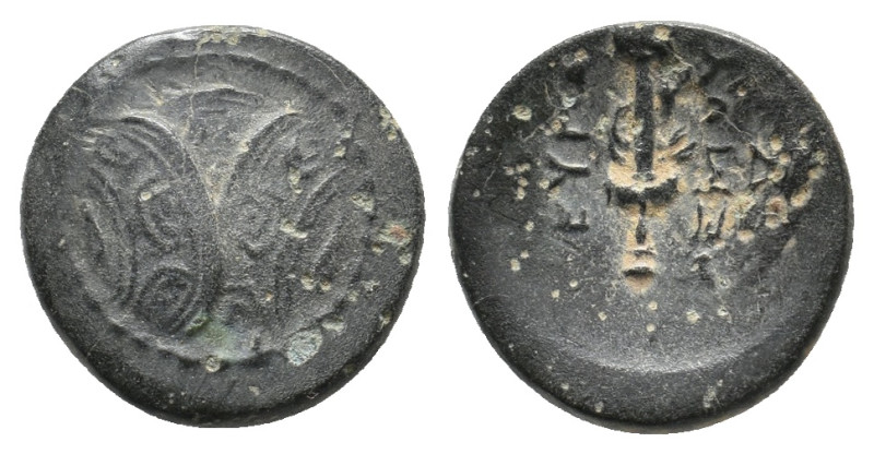 CARIA. Mylasa. Eupolemos (Circa 295-280 BC). Ae.
1.5 Gr. 12.5 mm.