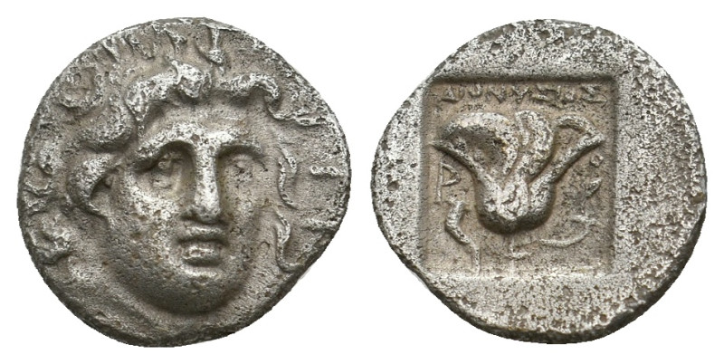 CARIA. Rhodes. Hemidrachm (Circa 170-150 BC).
1.29 Gr. 12.4 mm.