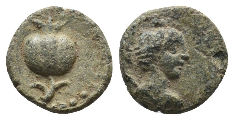 PAMPHYLIA. Side. Ae (3rd-2nd centuries BC).
1.33 Gr. 11.2 mm.