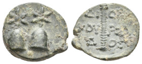 KOLCHIS. Dioskourias. Ae (Circa 2nd-1st century BC).
3.77 Gr. 19.3 mm.