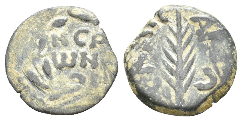 JUDAEA. Procurators. Porcius Festus (59-62). Ae Prutah. Jerusalem.
1.50 Gr. 15....