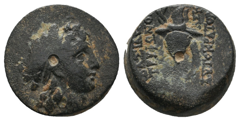 SELEUKID KINGS OF SYRIA. Antiochos I Soter (281-261 BC). Ae.
6.38 Gr. 17.4 mm.