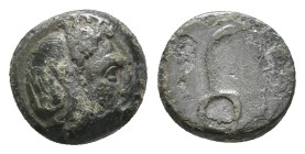 LYDIA. Uncertain. Autophradates (Satrap, 392-388 and 380-355 BC). Ae Chalkous.
1.17 Gr.     9.5 mm.