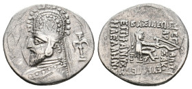 KINGS OF PARTHIA. Gotarzes I (91-87 BC). Drachm.
3.37 Gr. 20.3 mm.