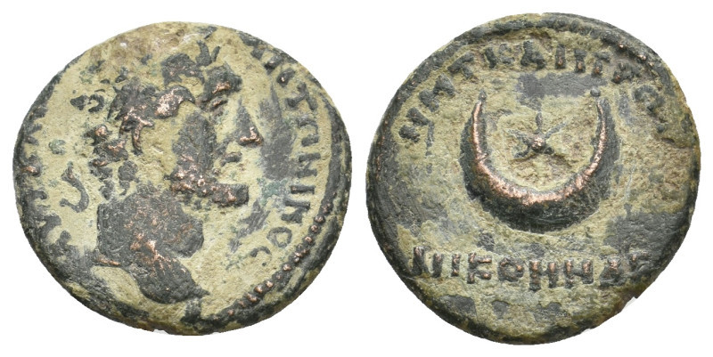 BITHYNIA. Nicomedia. Antoninus Pius (138-161). Ae.
3.20 Gr. 17.6 mm.