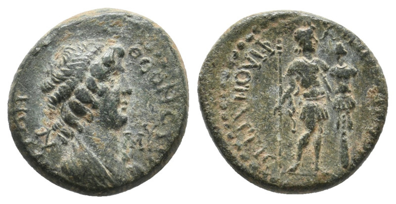 IONIA. Smyrna. Pseudo-autonomous. Time of Nero (54-68). Ae.
3.56 Gr. 15.8 mm.