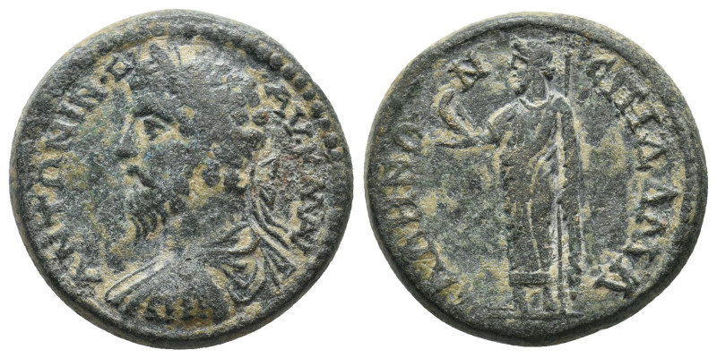 LYDIA. Sala. Marcus Aurelius (161-180). Ae.
Rare Type.
10.7 Gr. 24.7 mm.