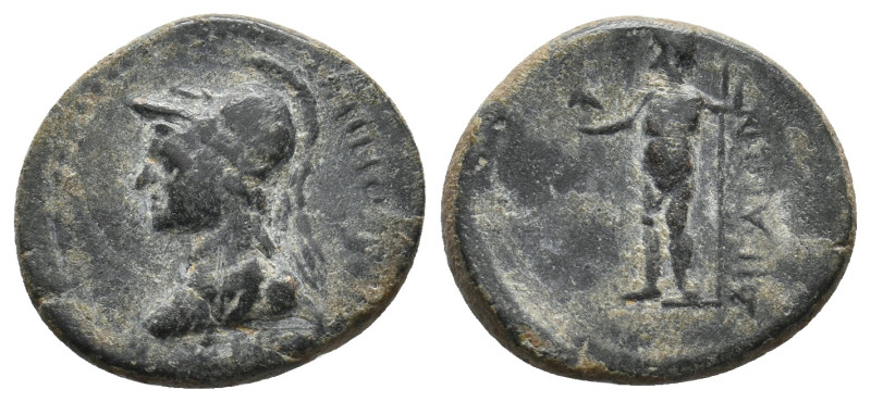 AEOLIS. Aegae. Pseudo-autonomous (1st century). Ae.
3.36 Gr. 18.9 mm.