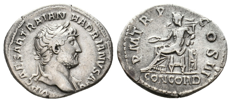 HADRIAN (117-138). Denarius. Rome.
3.03 Gr. 20.2 mm.