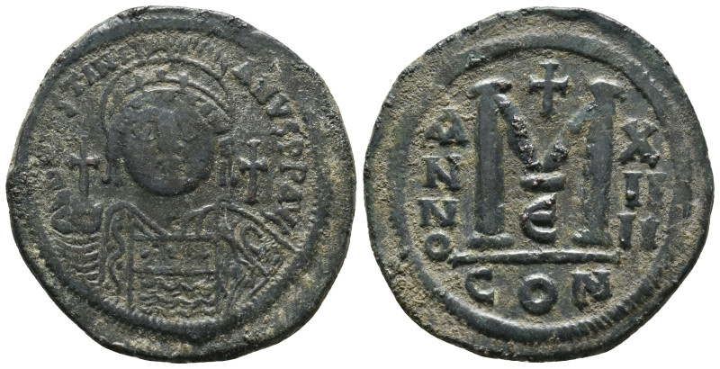 JUSTINIAN I (527-565). Follis. Constantinople. Dated RY 14 (540/1).
22.51 Gr. 4...