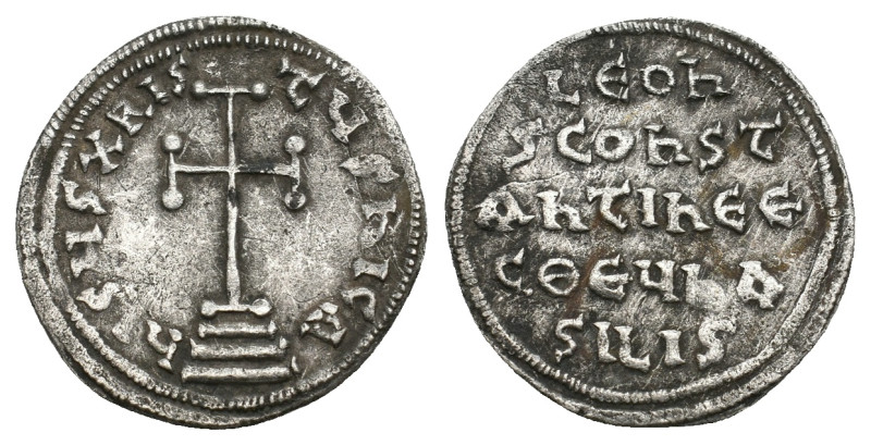 LEO IV THE KHAZAR with CONSTANTINE VI (775-780). Miliaresion. Constantinople.
2...