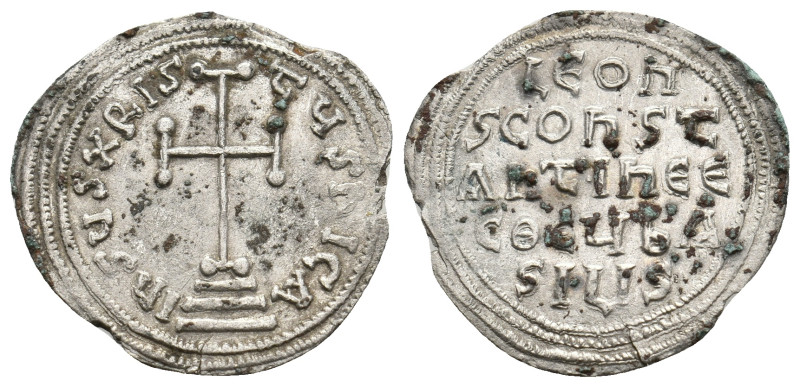 LEO IV THE KHAZAR with CONSTANTINE VI (775-780). Miliaresion. Constantinople.
1...