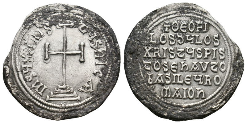 THEOPHILUS (829-842). Miliaresion. Constantinople.
3.13 Gr. 27.7 mm.