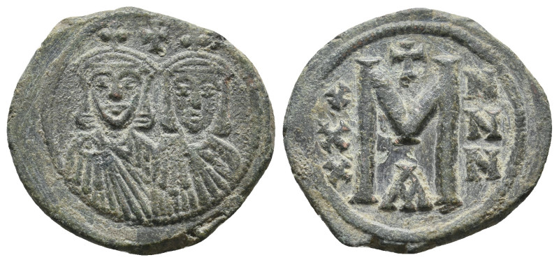 MICHAEL II THE AMORIAN with THEOPHILUS (820-829). Follis. Constantinople.
6.06 ...