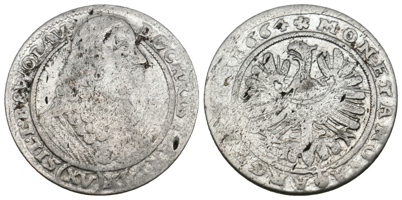 POLAND. (Silesia). Duchy of Liegnitz-Brieg. Georg III AR 15 Kreuzer. 1664.
6.24...