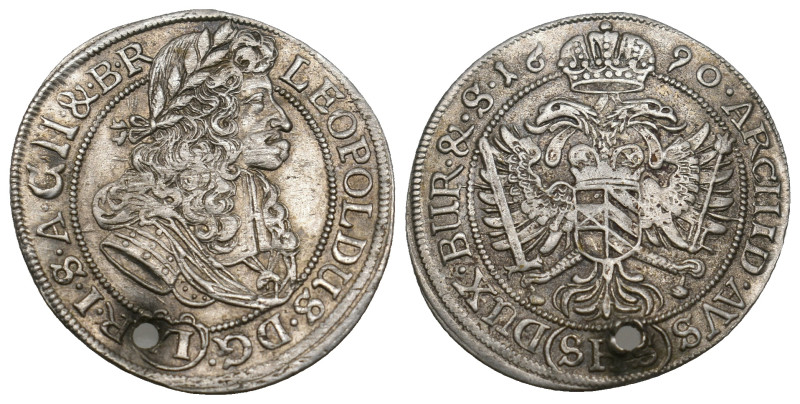 AUSTRIA. Holy Roman Empire. Habsburg. Leopold I (Emperor, 1658-1705).
3.24 Gr. ...