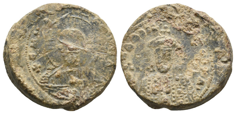 BYZANTINE LEAD SEAL.
17.49 Gr. 26.3 mm.