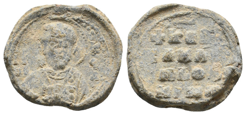 BYZANTINE LEAD SEAL.
7.73 Gr. 21.7 mm.