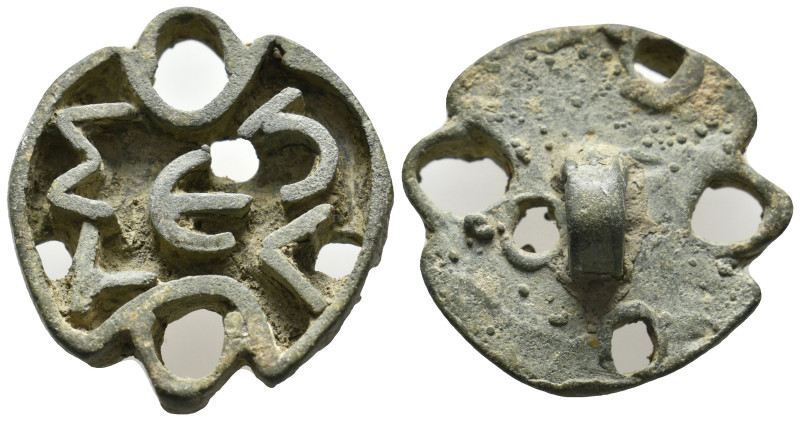 Byzantine Bronze Bread Stamp (6th-8th century AD).
24.11 Gr. 36.5 mm.