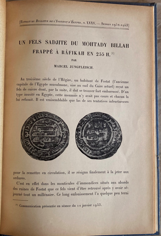 Jungfleisch M. Les Moules en Terre Destines a Couler des Monnaies Imperiales Rom...